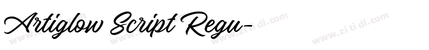 Artiglow Script Regu字体转换